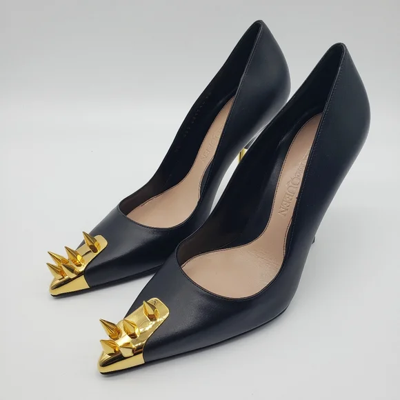 Alexander McQueen Punk Spike leather pumps - Picture 2 of 8